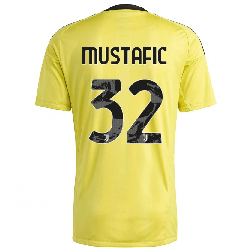 Danxen Kinder Emma Mustafic #32 Trikot Gelb Weiß Torwarttrikot 2025/26