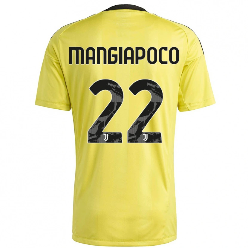 Danxen Kinder Stefano Mangiapoco #22 Trikot Gelb Weiß Torwarttrikot 2025/26