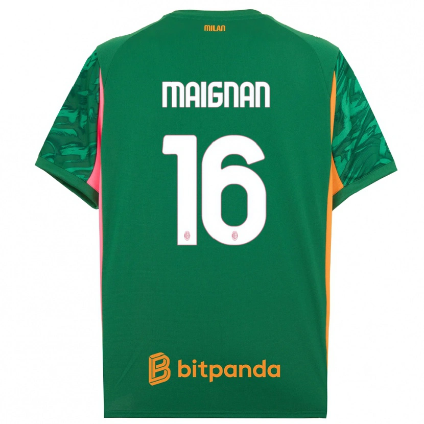 Danxen Kinder Mike Maignan #16 Trikot Grün Orange Pink Torwarttrikot 2025/26