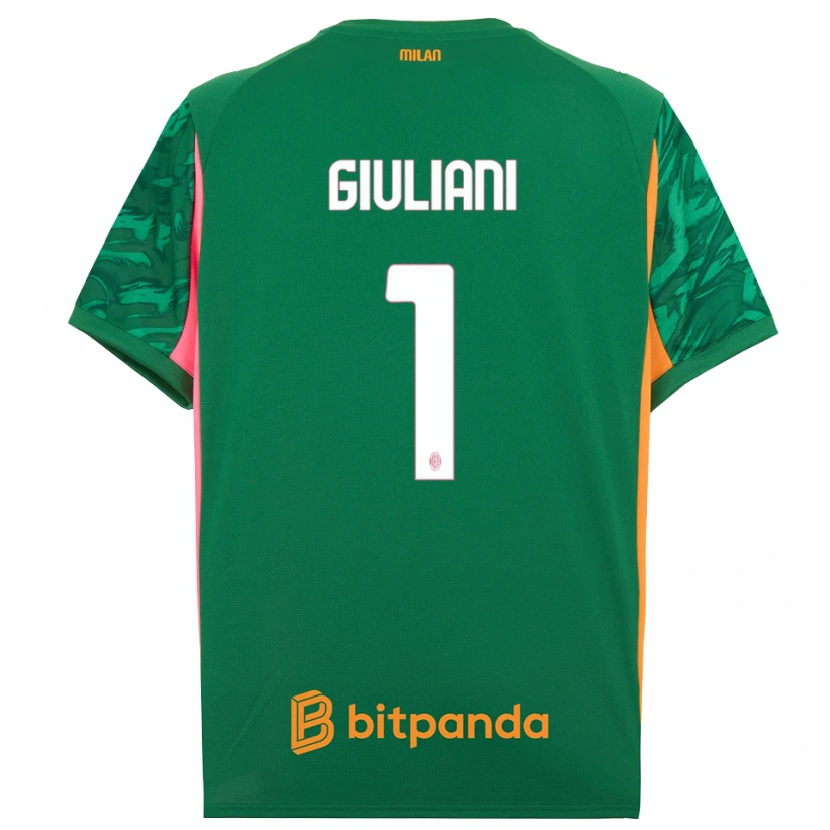 Danxen Kinder Laura Giuliani #1 Trikot Grün Orange Pink Torwarttrikot 2025/26