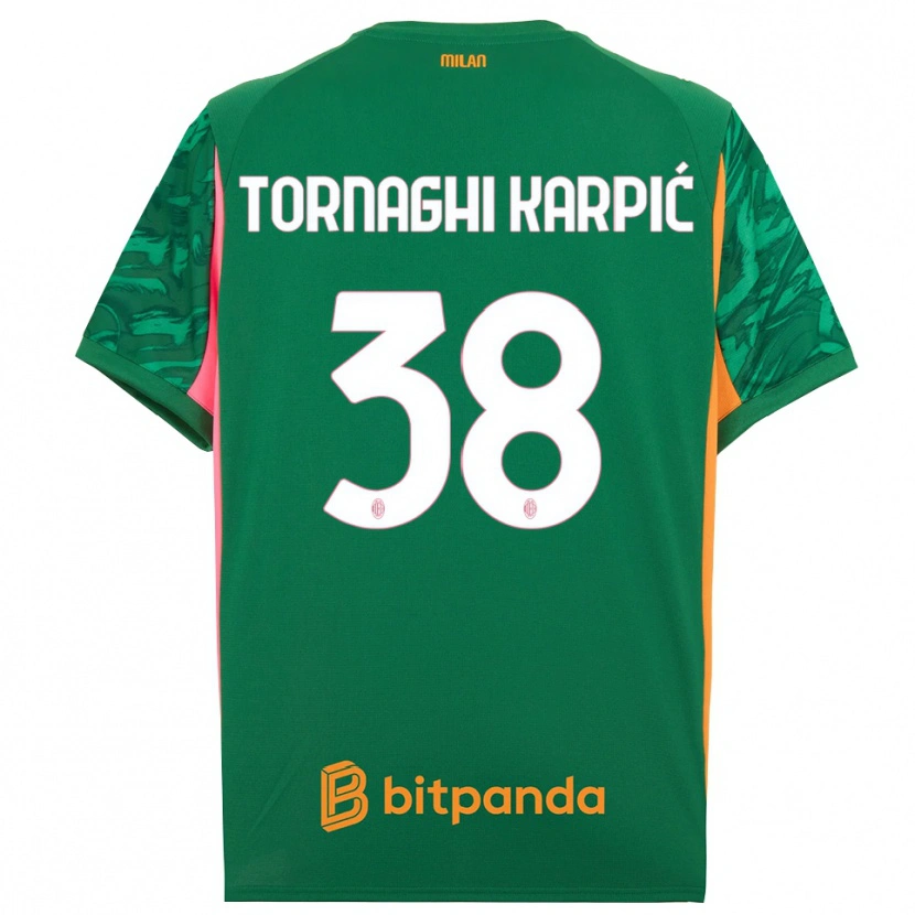 Danxen Kinder Lavinia Tornaghi Karpić #38 Trikot Grün Orange Pink Torwarttrikot 2025/26