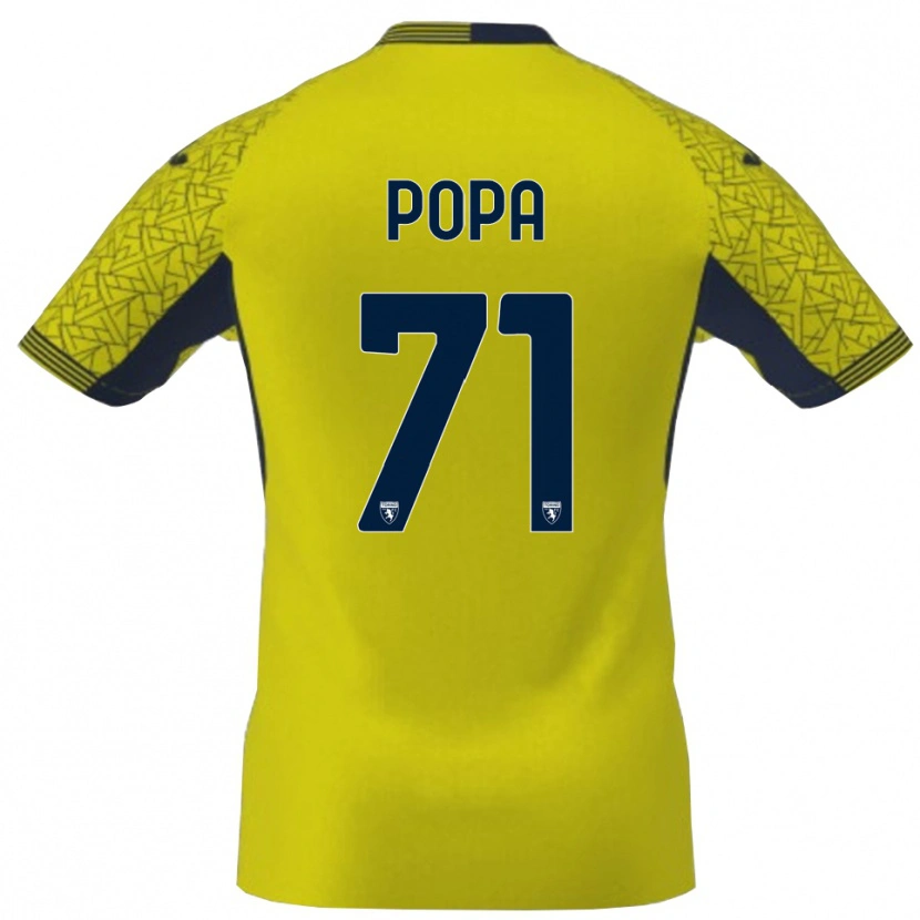 Danxen Kinder Mihai Popa #71 Trikot Gelb Schwarz Torwarttrikot 2025/26