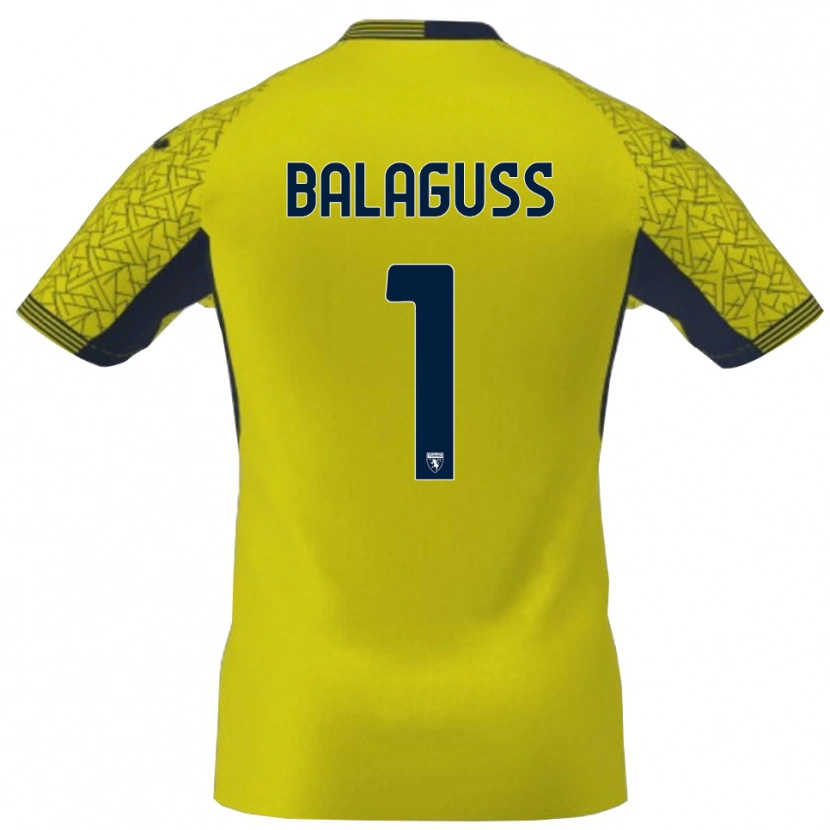 Danxen Kinder Nils Balaguss #1 Trikot Gelb Schwarz Torwarttrikot 2025/26