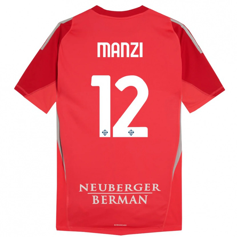 Danxen Kinder Federico Manzi #12 Trikot Rot Grau Torwarttrikot 2025/26