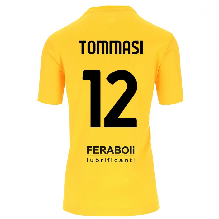 Danxen Kinder Francesco Tommasi #12 Trikot Gelb Schwarz Torwarttrikot 2025/26