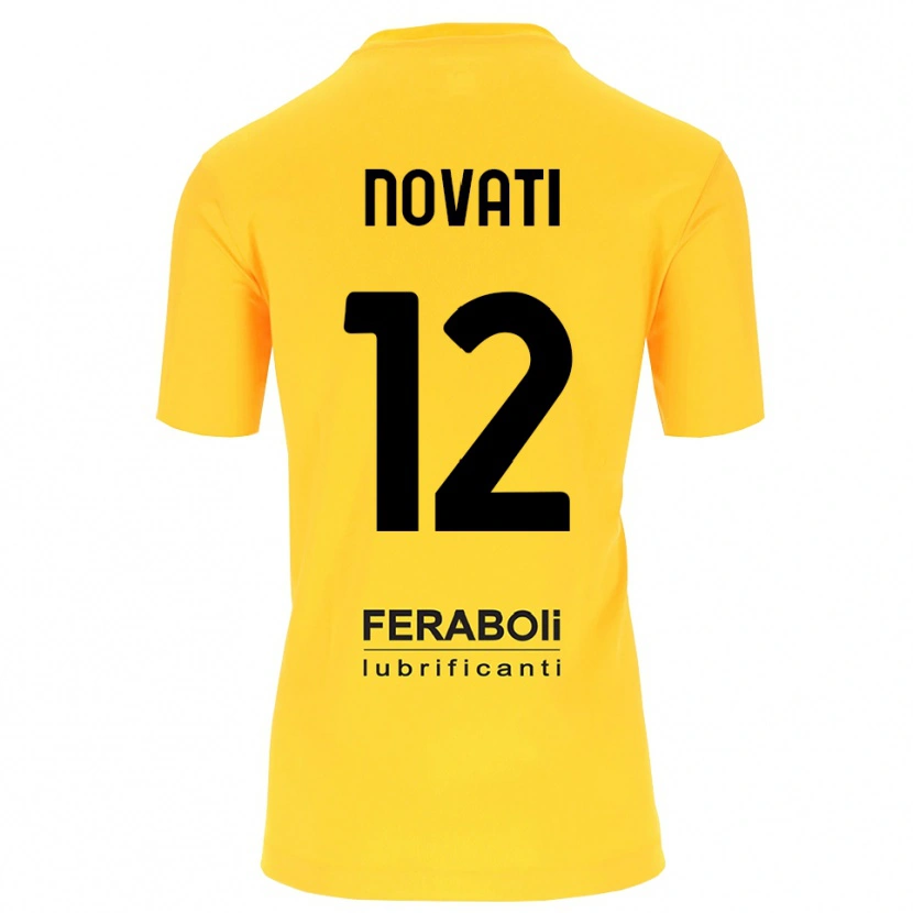 Danxen Kinder Lorenzo Novati #12 Trikot Gelb Schwarz Torwarttrikot 2025/26