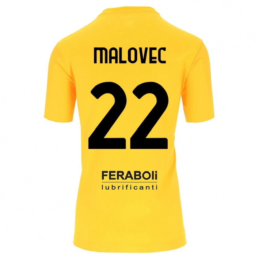 Danxen Kinder Adrian Malovec #22 Trikot Gelb Schwarz Torwarttrikot 2025/26