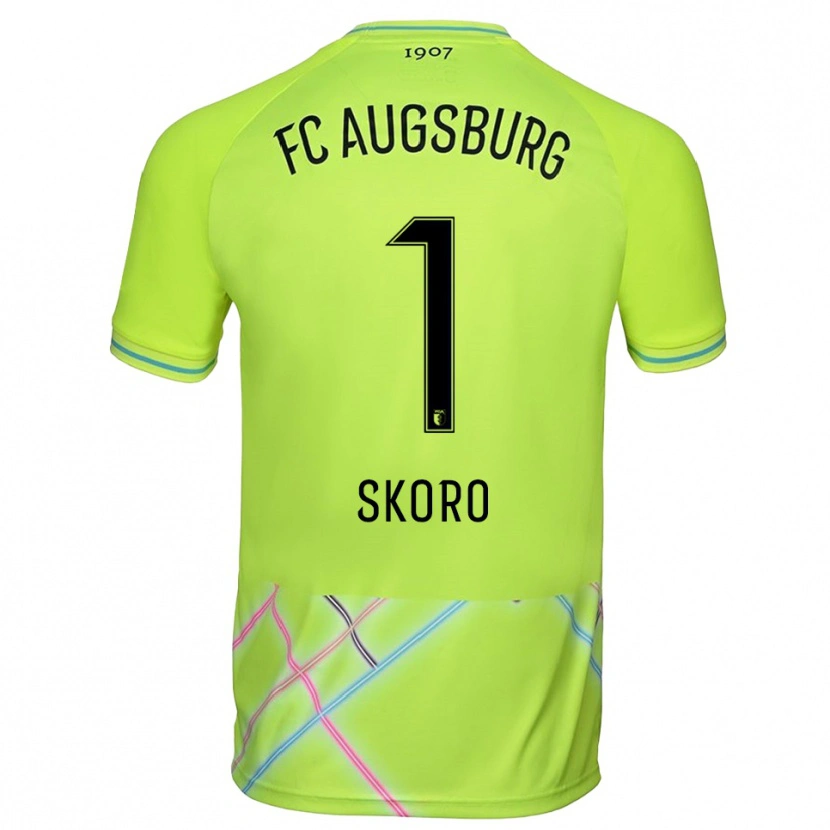 Danxen Kinder Luka Skoro #1 Trikot Grün Gelb Schwarz Torwarttrikot 2025/26