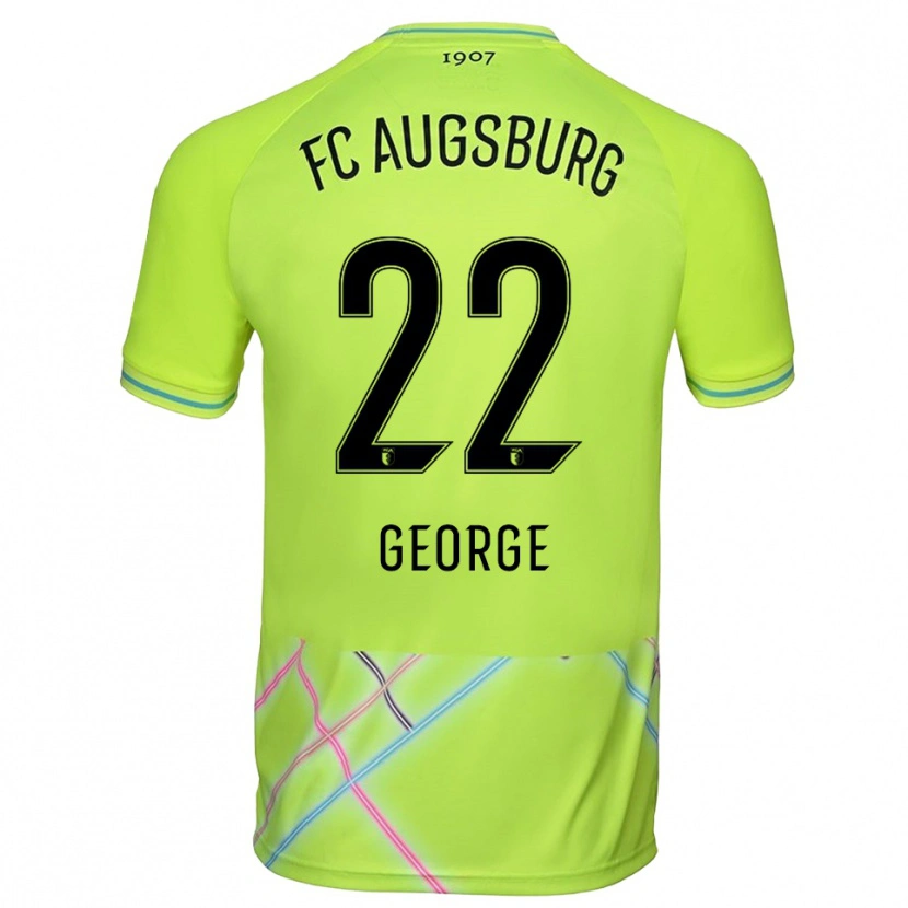 Danxen Kinder Noah George #22 Trikot Grün Gelb Schwarz Torwarttrikot 2025/26