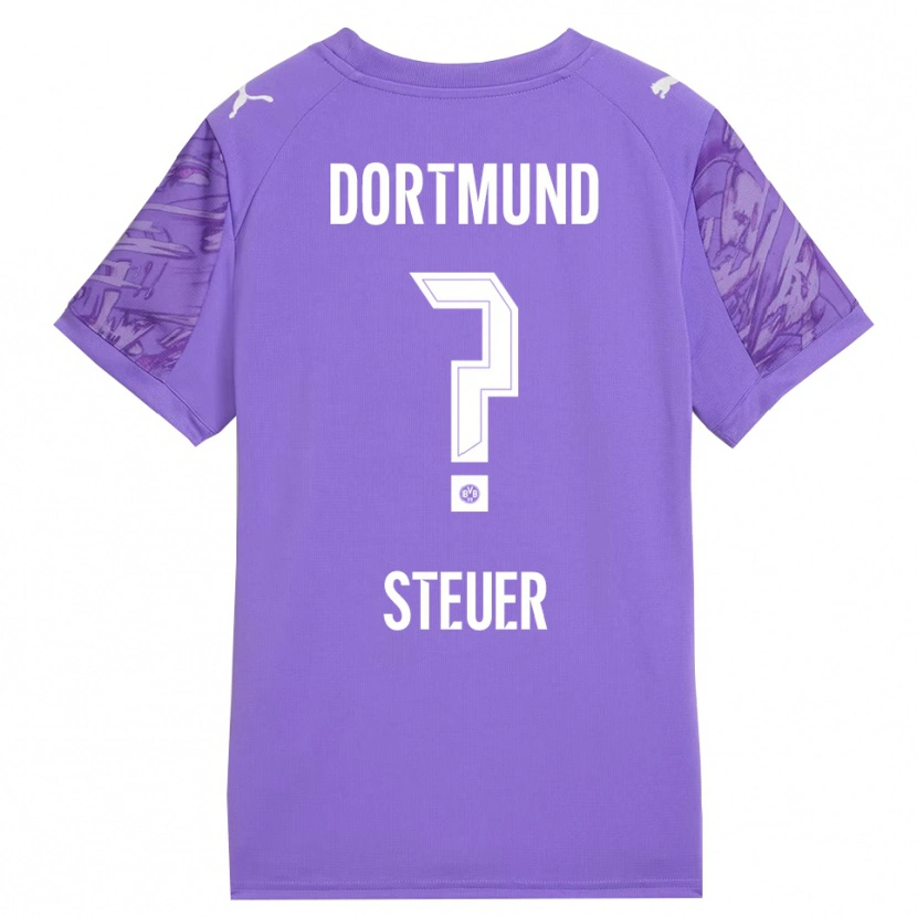 Danxen Kinder Etienne Steuer #0 Trikot Flieder Weiß Torwarttrikot 2025/26