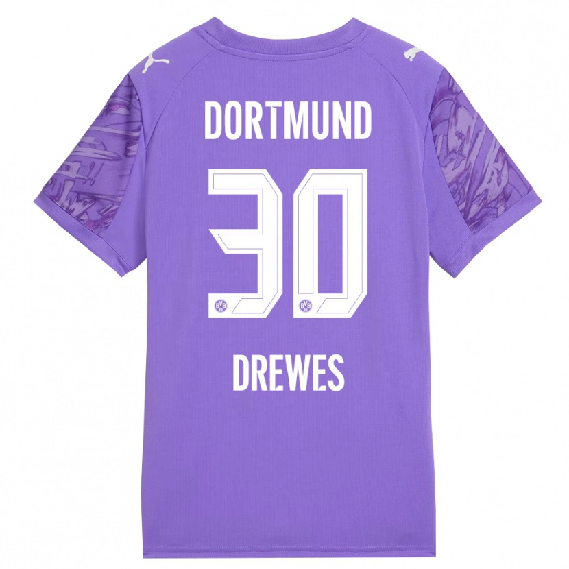 Danxen Kinder Patrick Drewes #30 Trikot Flieder Weiß Torwarttrikot 2025/26