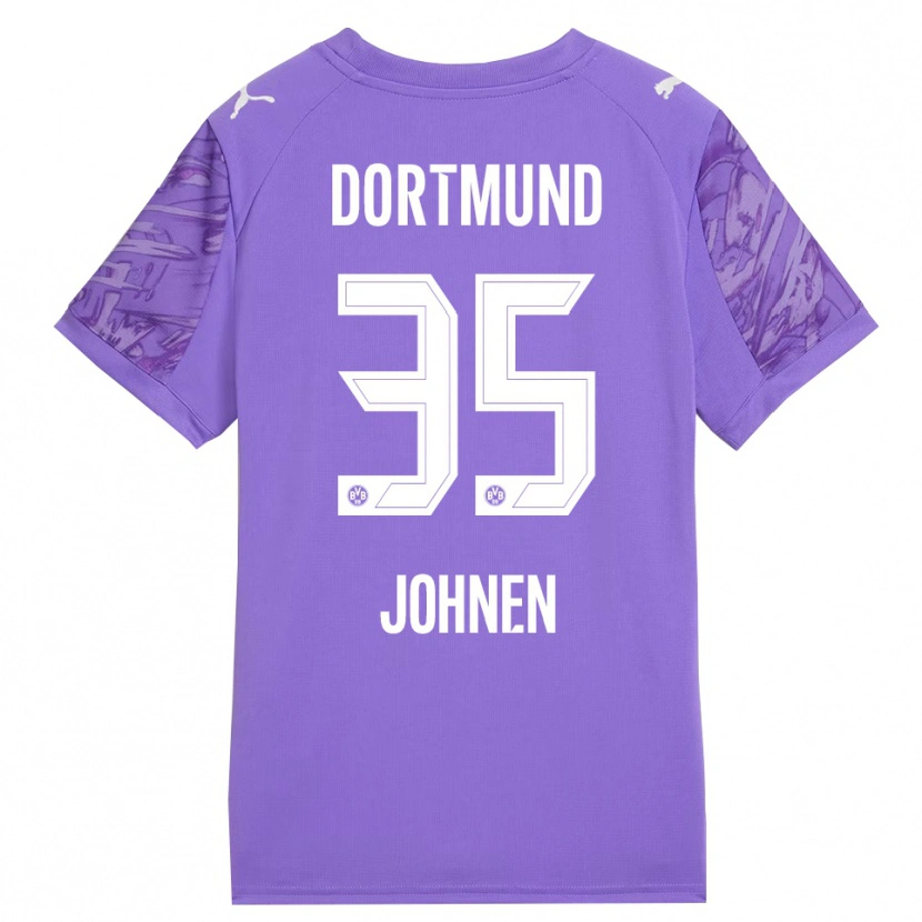 Danxen Kinder Marcel Johnen #35 Trikot Flieder Weiß Torwarttrikot 2025/26