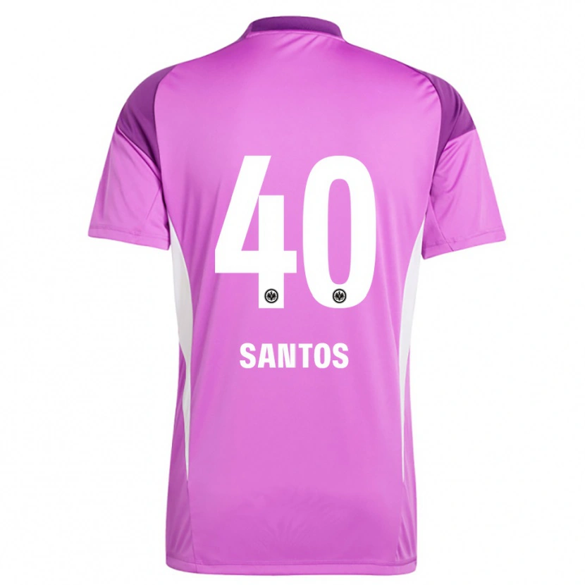 Danxen Kinder Kauã Santos #40 Trikot Flieder Weiß Torwarttrikot 2025/26