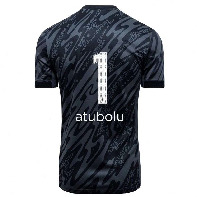 Danxen Kinder Noah Atubolu #1 Trikot Schwarz Weiß Torwarttrikot 2025/26