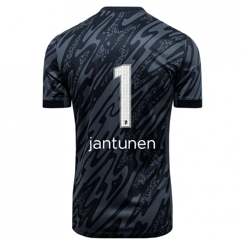 Danxen Kinder Jaaso Jantunen #1 Trikot Schwarz Weiß Torwarttrikot 2025/26