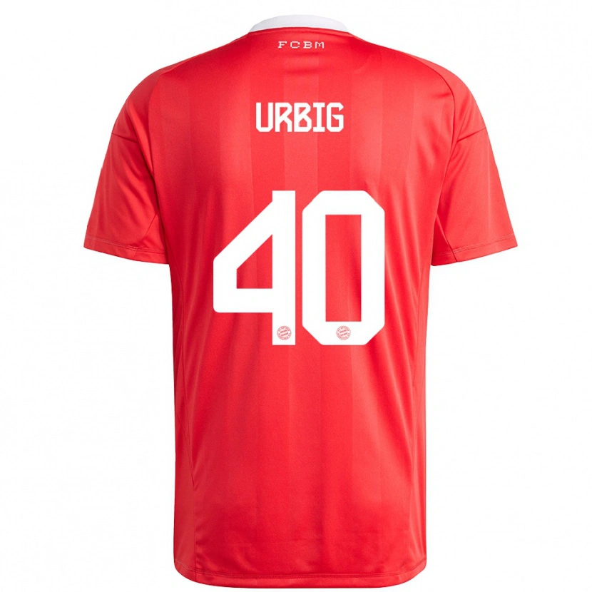 Danxen Kinder Jonas Urbig #40 Trikot Rot Weiß Torwarttrikot 2025/26