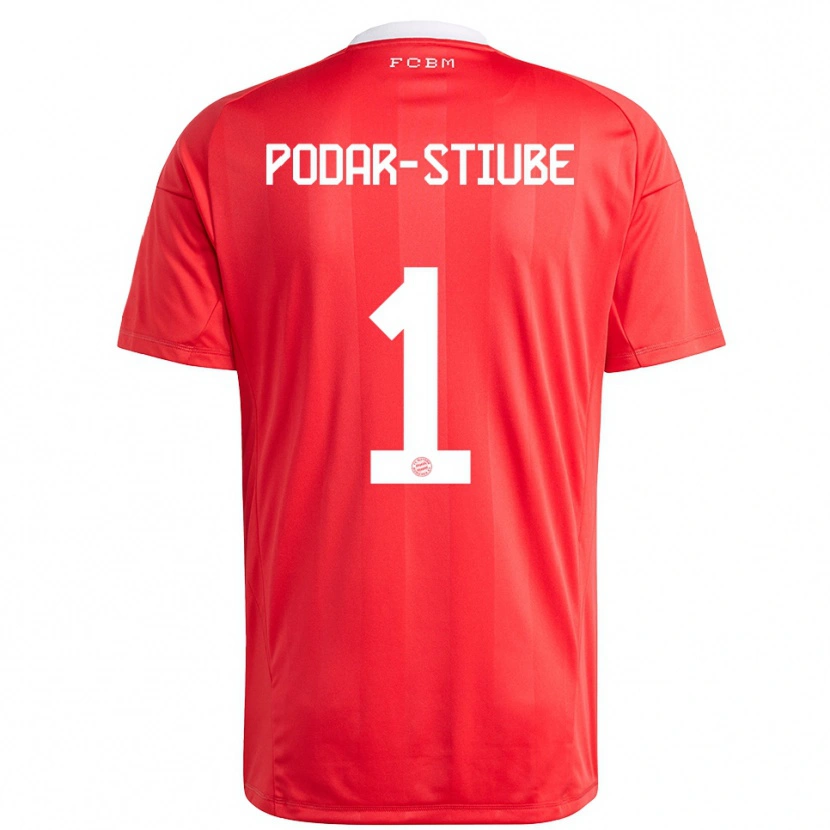 Danxen Kinder David Podar-Stiube #1 Trikot Rot Weiß Torwarttrikot 2025/26