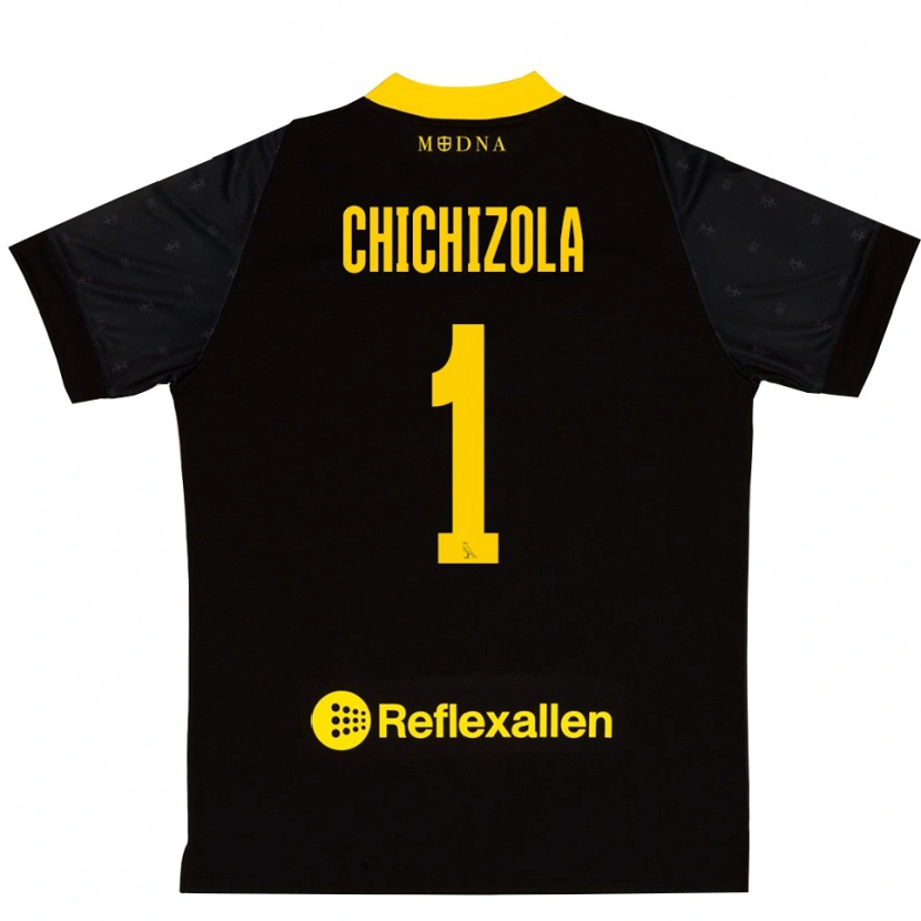 Danxen Kinder Leandro Chichizola #1 Trikot Schwarz Gelb Torwarttrikot 2025/26
