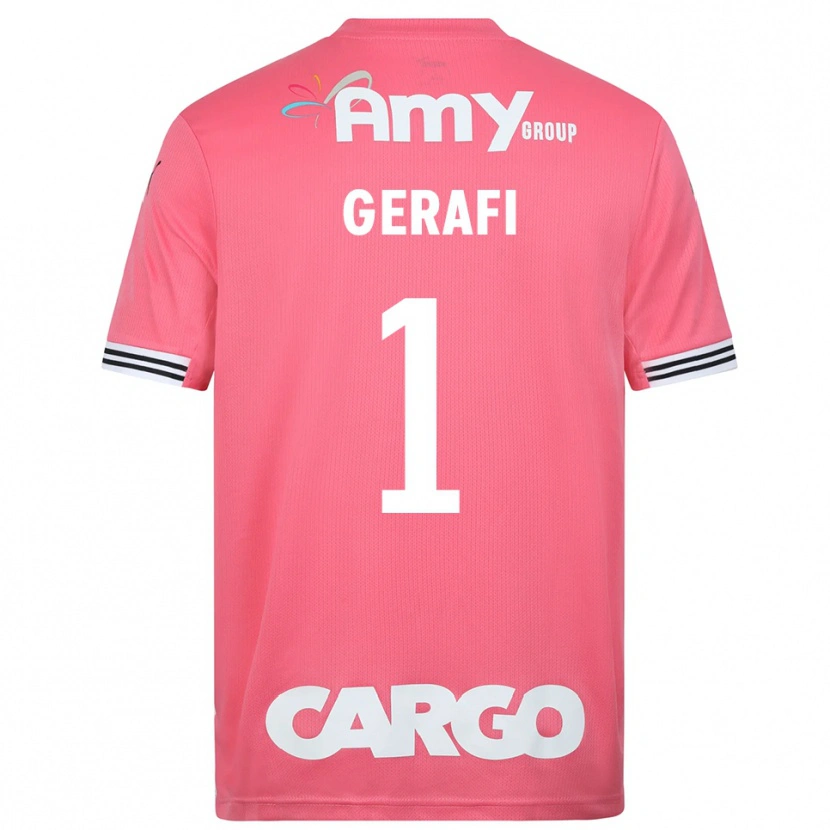 Danxen Kinder Yoav Gerafi #1 Trikot Pink Weiß Torwarttrikot 2025/26