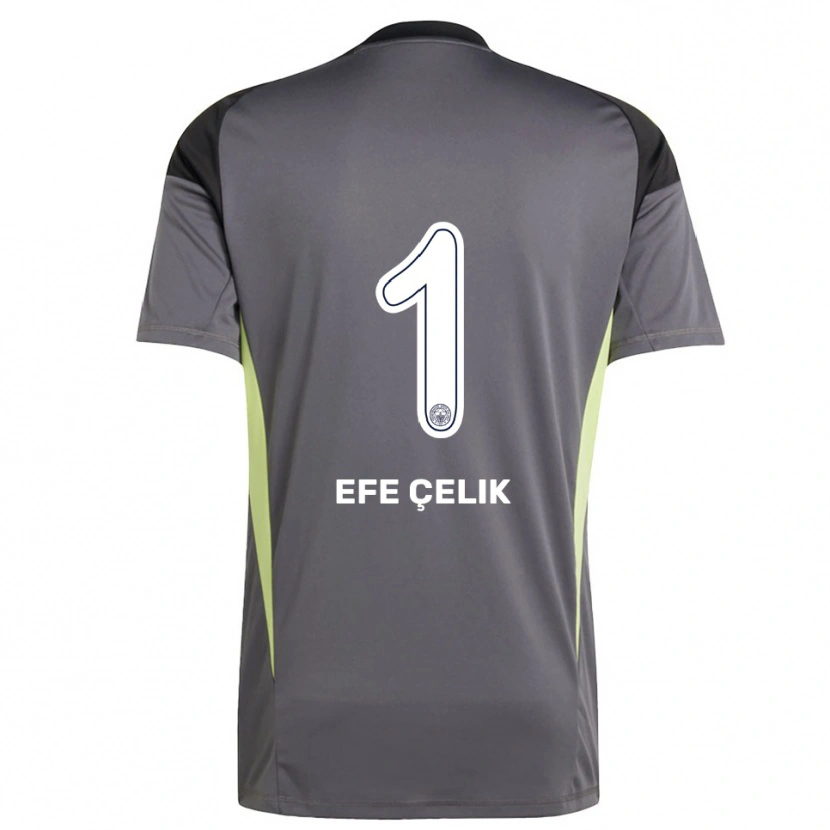 Danxen Kinder Mehmet Efe Çelik #1 Trikot Dunkelgrau Schwarz Torwarttrikot 2025/26