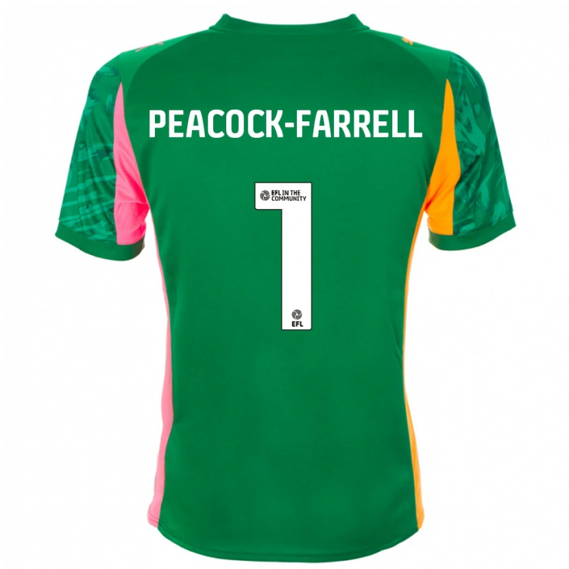 Danxen Herren Bailey Peacock-Farrell #1 Trikot Grün Orange Torwarttrikot 2025/26