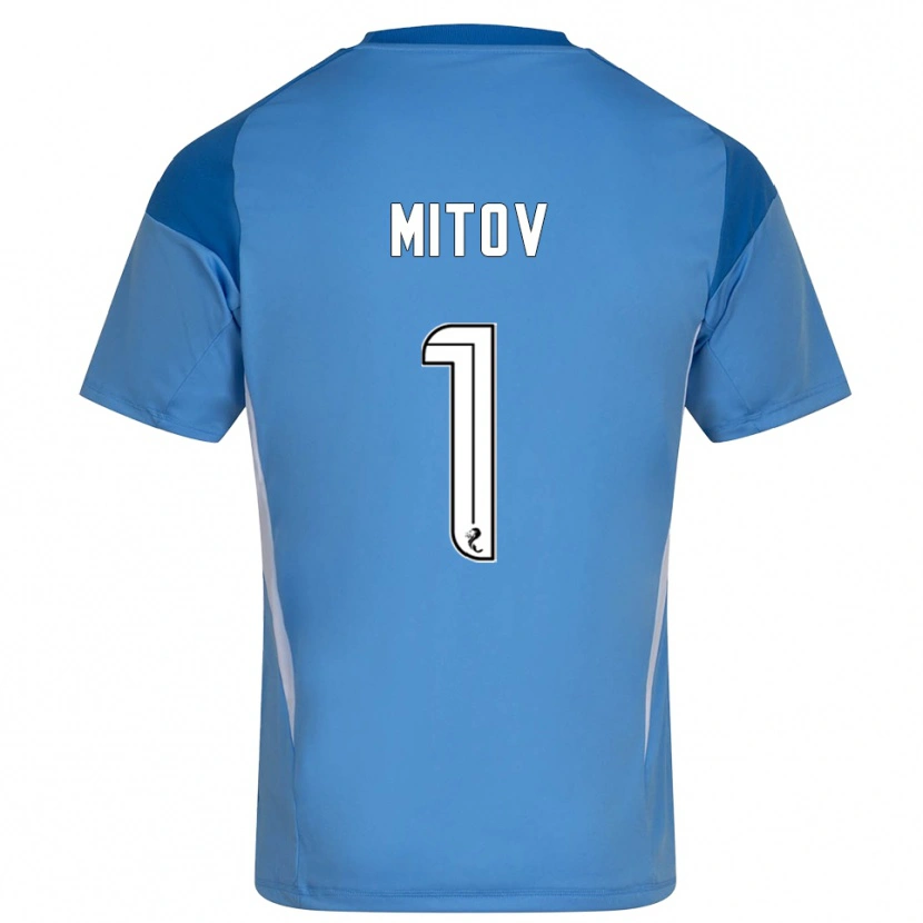 Danxen Herren Dimitar Mitov #1 Trikot Blau Weiß Torwarttrikot 2025/26