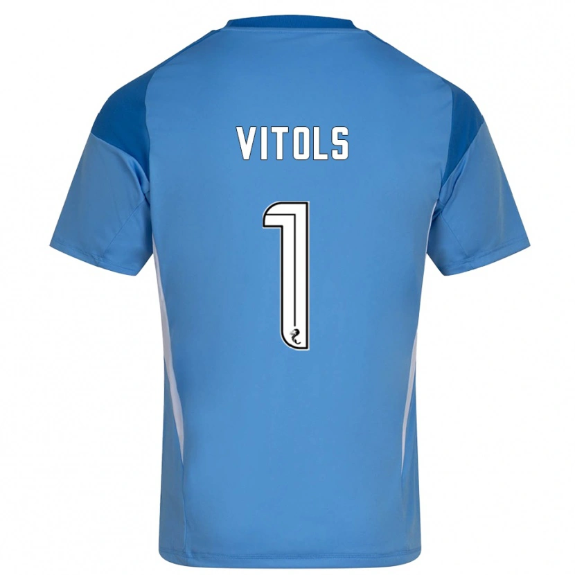Danxen Herren Rodrigo Vitols #1 Trikot Blau Weiß Torwarttrikot 2025/26