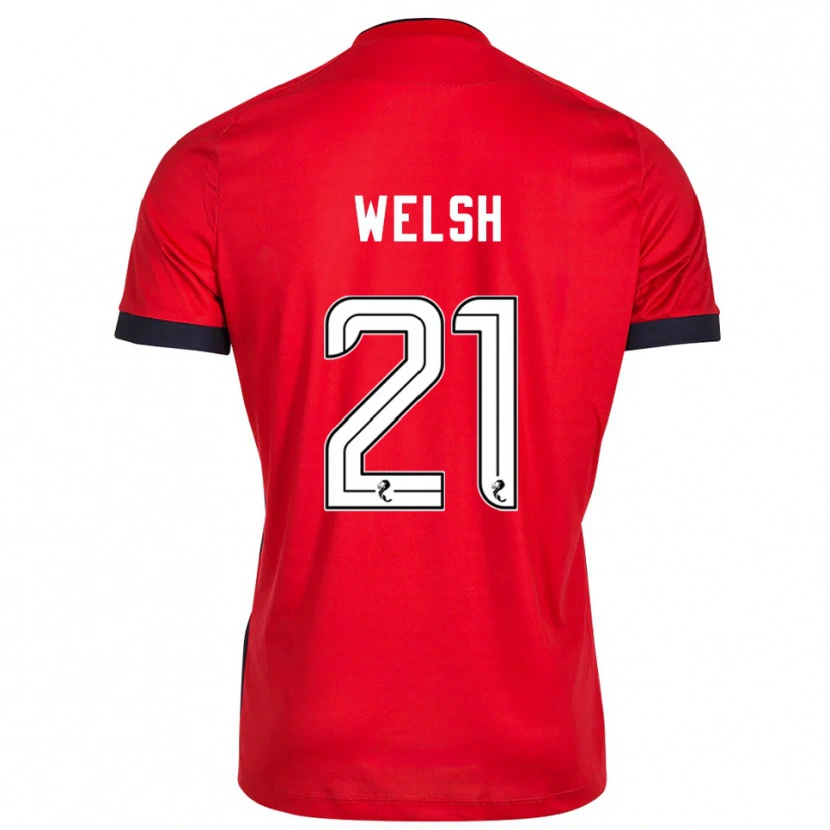 Danxen Herren Tom Welsh #21 Trikot Rot Weiß Torwarttrikot 2025/26