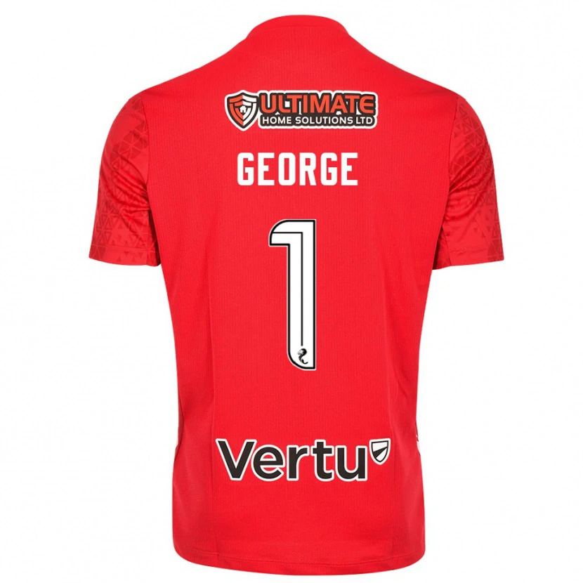 Danxen Herren Shamal George #1 Trikot Rot Weiß Torwarttrikot 2025/26