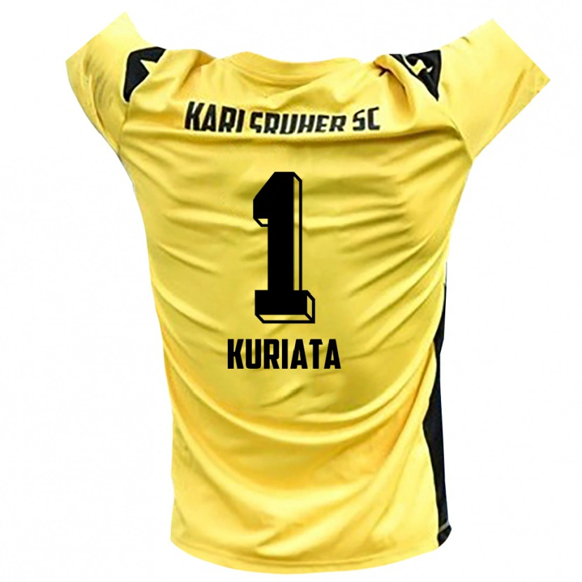 Danxen Herren Malik Kuriata #1 Trikot Gelb Schwarz Torwarttrikot 2025/26