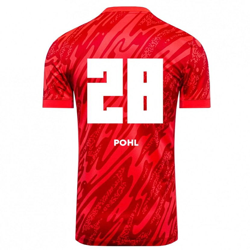 Danxen Herren Jonas Pohl #28 Trikot Rot Weiß Torwarttrikot 2025/26