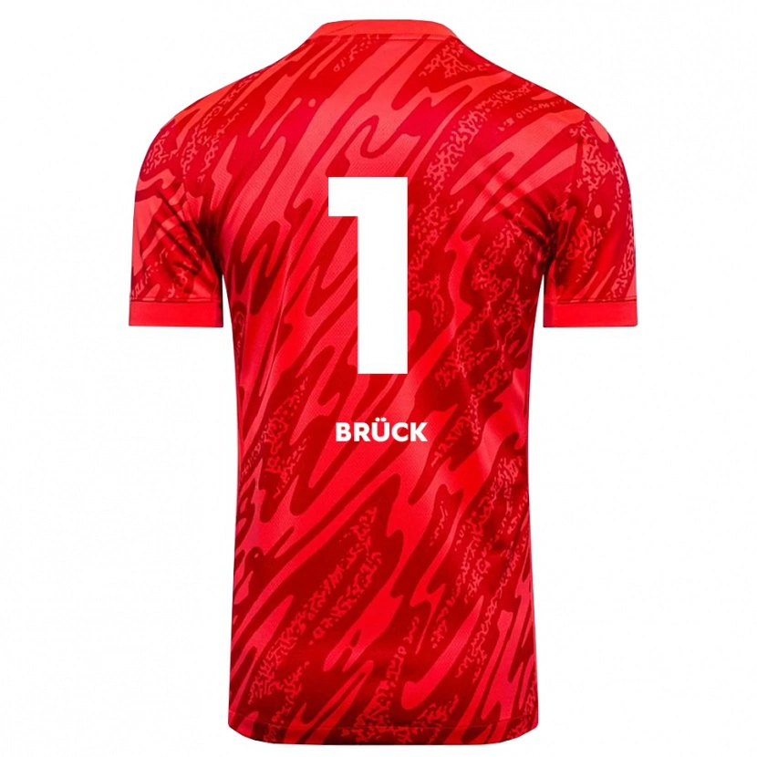 Danxen Herren Florian Brück #1 Trikot Rot Weiß Torwarttrikot 2025/26