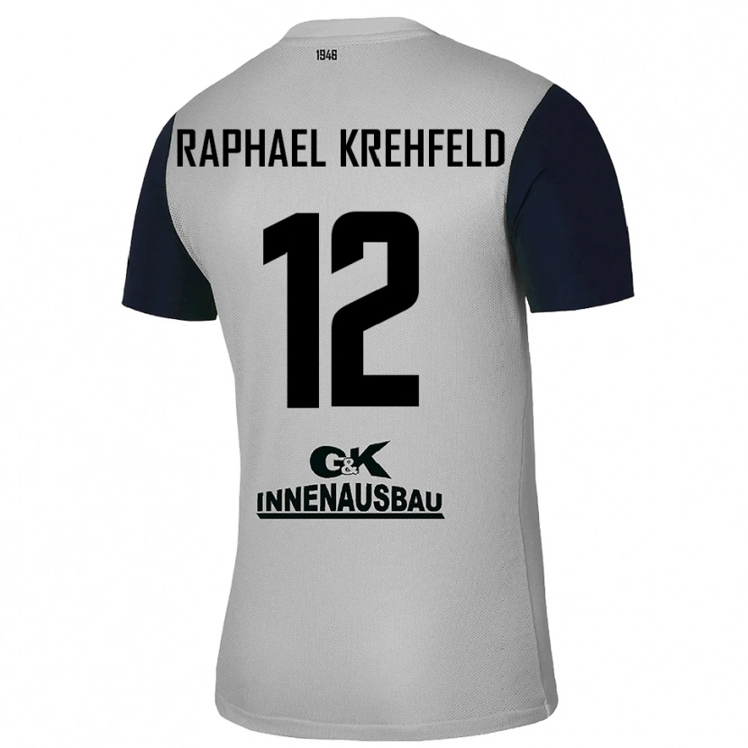 Danxen Herren Luca Raphael Krehfeld #12 Trikot Grau Schwarz Torwarttrikot 2025/26