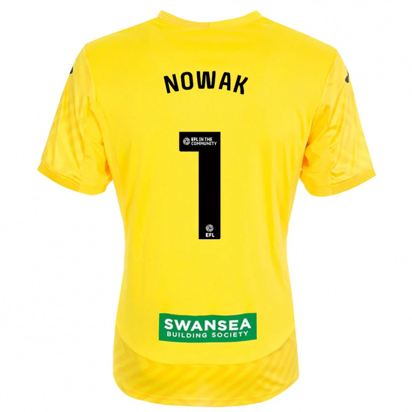 Danxen Herren Jakub Nowak #1 Trikot Gelb Schwarz Torwarttrikot 2025/26