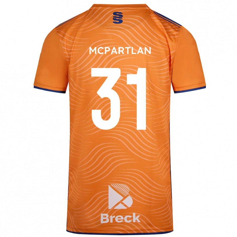 Danxen Herren Cian McPartlan #31 Trikot Orange Schwarz Torwarttrikot 2025/26