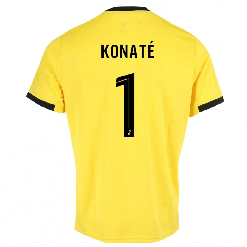 Danxen Herren Hillel Konaté #1 Trikot Gelb Schwarz Torwarttrikot 2025/26