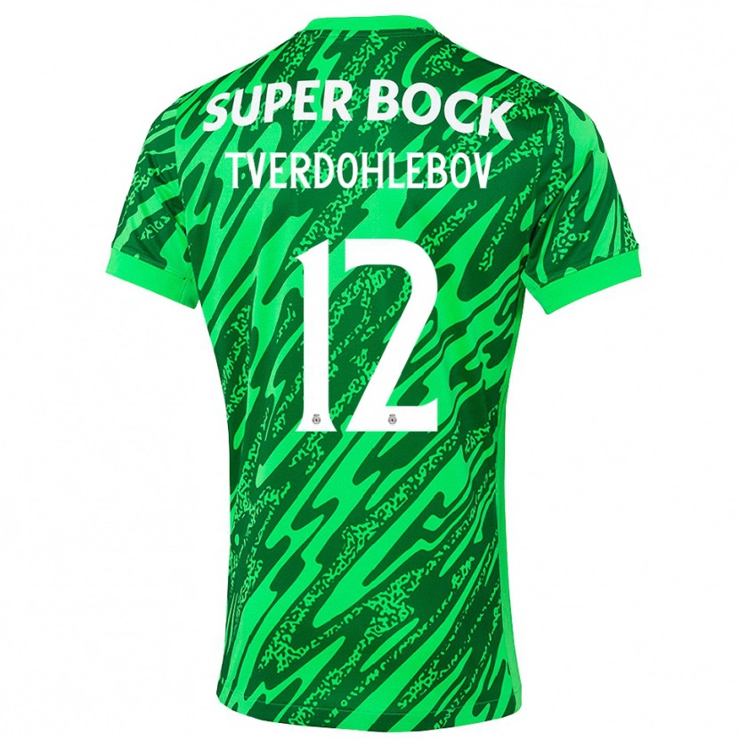 Danxen Herren Alex Tverdohlebov #12 Trikot Grün Weiß Torwarttrikot 2025/26