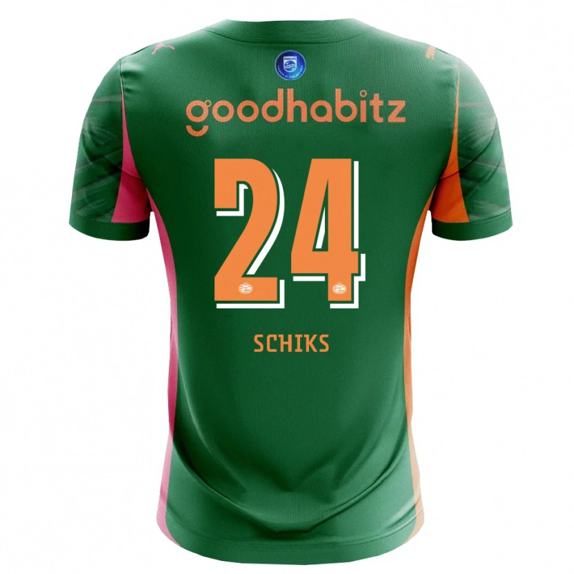Danxen Herren Niek Schiks #24 Trikot Grün Orange Torwarttrikot 2025/26