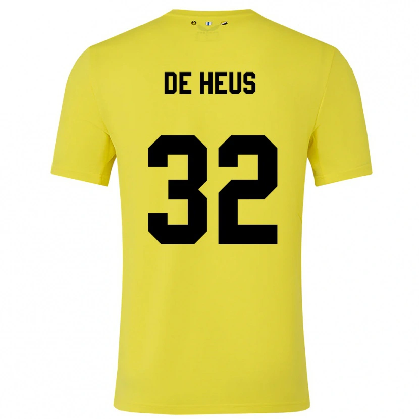 Danxen Herren Loïs De Heus #32 Trikot Gelb Schwarz Torwarttrikot 2025/26
