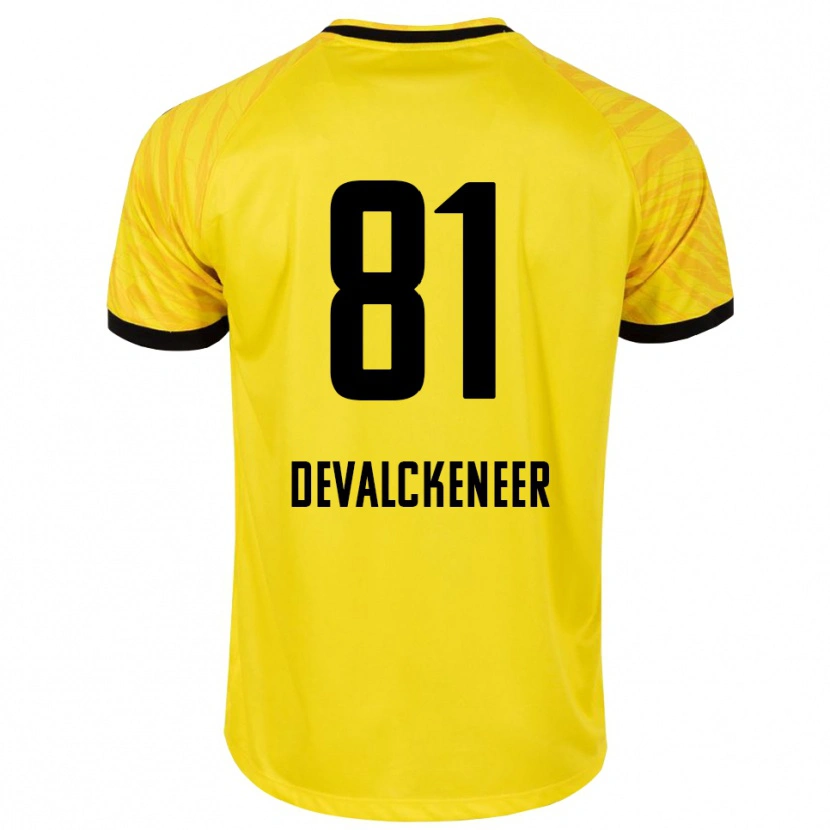 Danxen Herren Niels Devalckeneer #81 Trikot Gelb Schwarz Torwarttrikot 2025/26