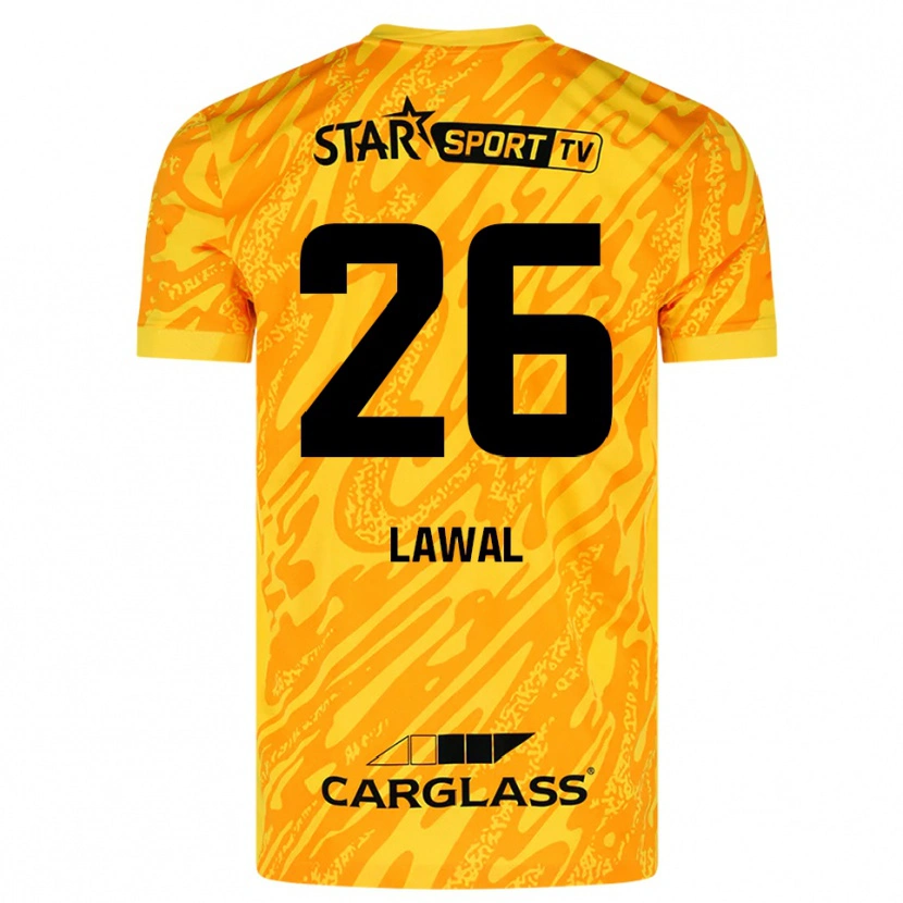 Danxen Herren Tobias Lawal #26 Trikot Orange Gelb Schwarz Torwarttrikot 2025/26