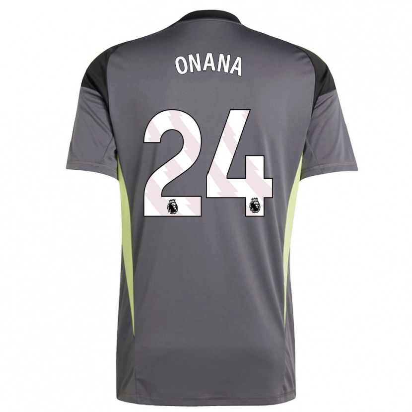 Danxen Herren André Onana #24 Trikot Dunkelgrau Weiß Torwarttrikot 2025/26