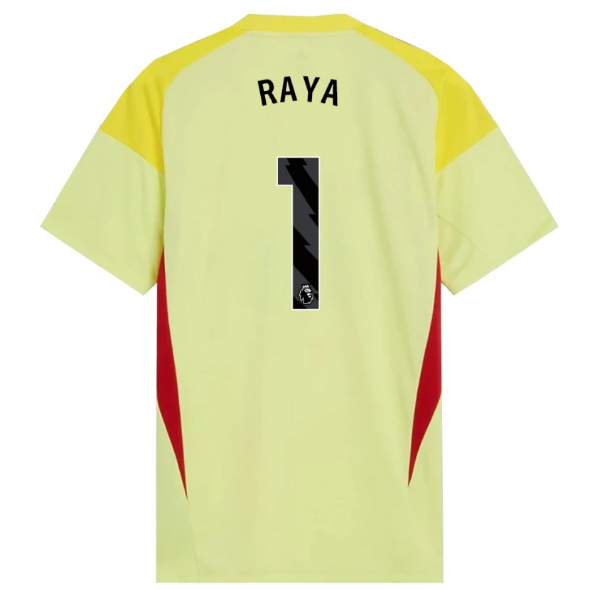 Danxen Herren David Raya #1 Trikot Gelb Rot Schwarz Torwarttrikot 2025/26