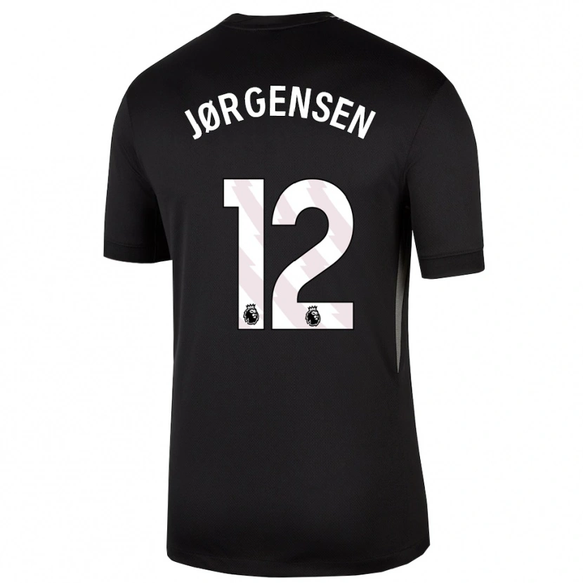 Danxen Herren Filip Jørgensen #12 Trikot Schwarz Weiß Torwarttrikot 2025/26