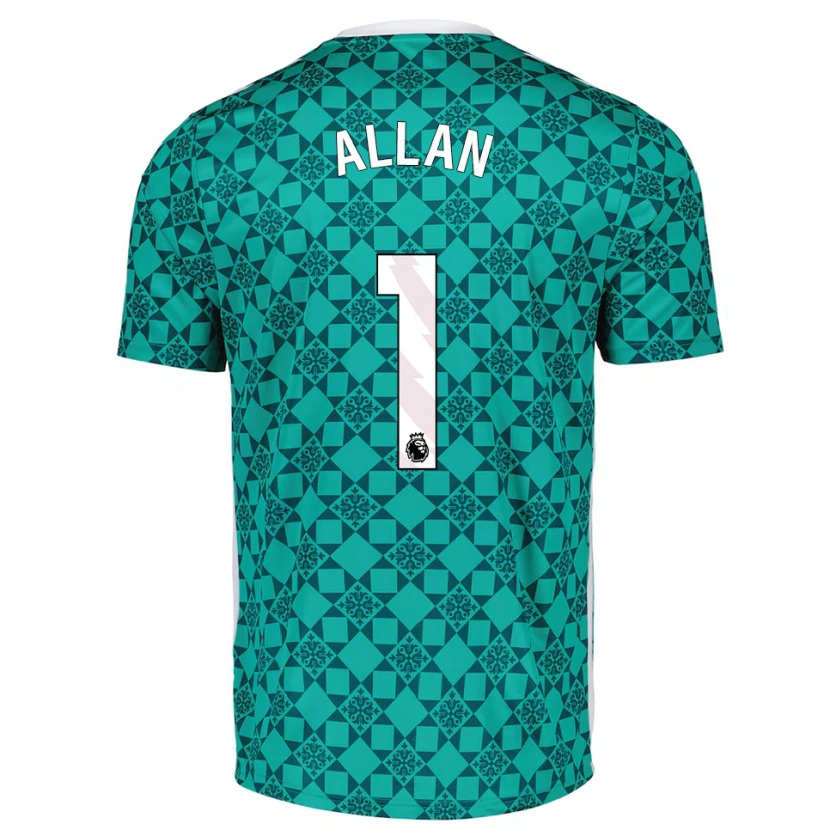 Danxen Herren Isaac Allan #1 Trikot Grün Weiß Torwarttrikot 2025/26