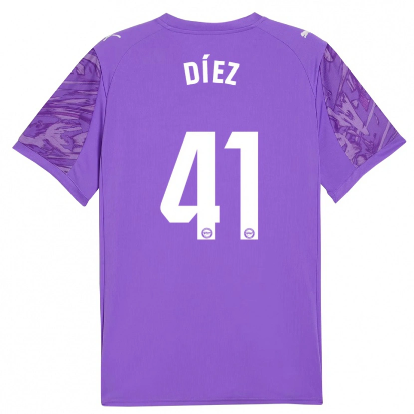Danxen Herren Victor Díez #41 Trikot Violett Weiß Torwarttrikot 2025/26