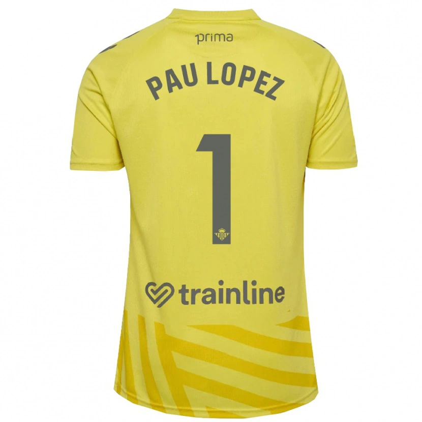 Danxen Herren Pau López #1 Trikot Gelb Grau Torwarttrikot 2025/26