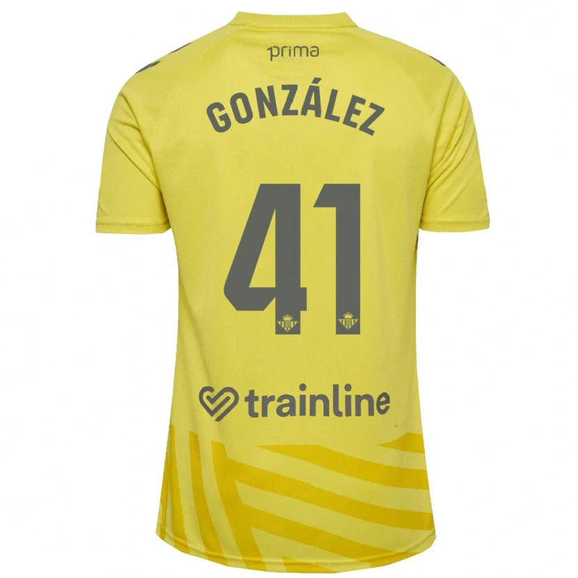 Danxen Herren Manu González #41 Trikot Gelb Grau Torwarttrikot 2025/26