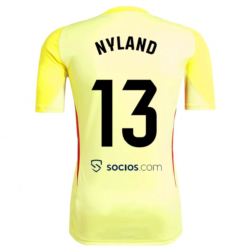 Danxen Herren Ørjan Nyland #13 Trikot Gelb Rot Schwarz Torwarttrikot 2025/26