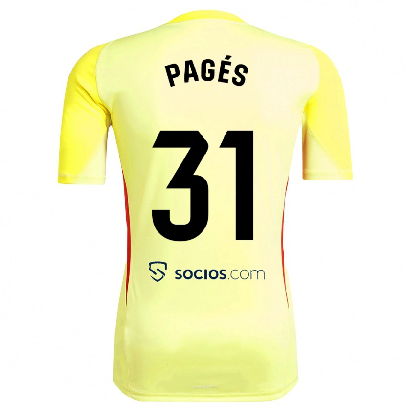 Danxen Herren Lukas Pagés #31 Trikot Gelb Rot Schwarz Torwarttrikot 2025/26